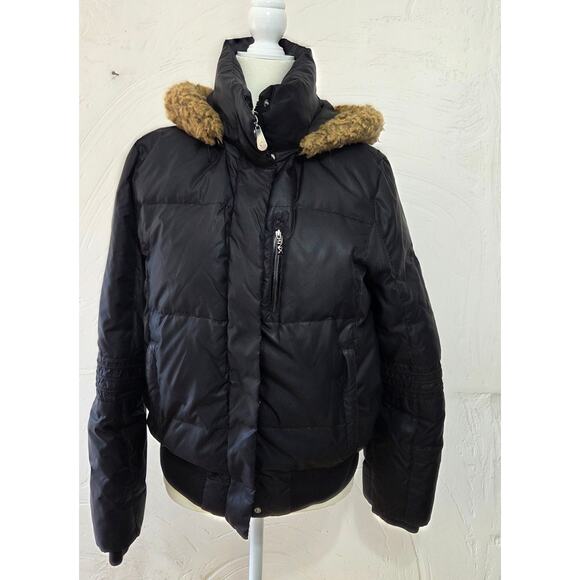 Zero Xposur Black Attachable Hooded Winter Jacket Woman's Size Medium - Picture 1 of 8